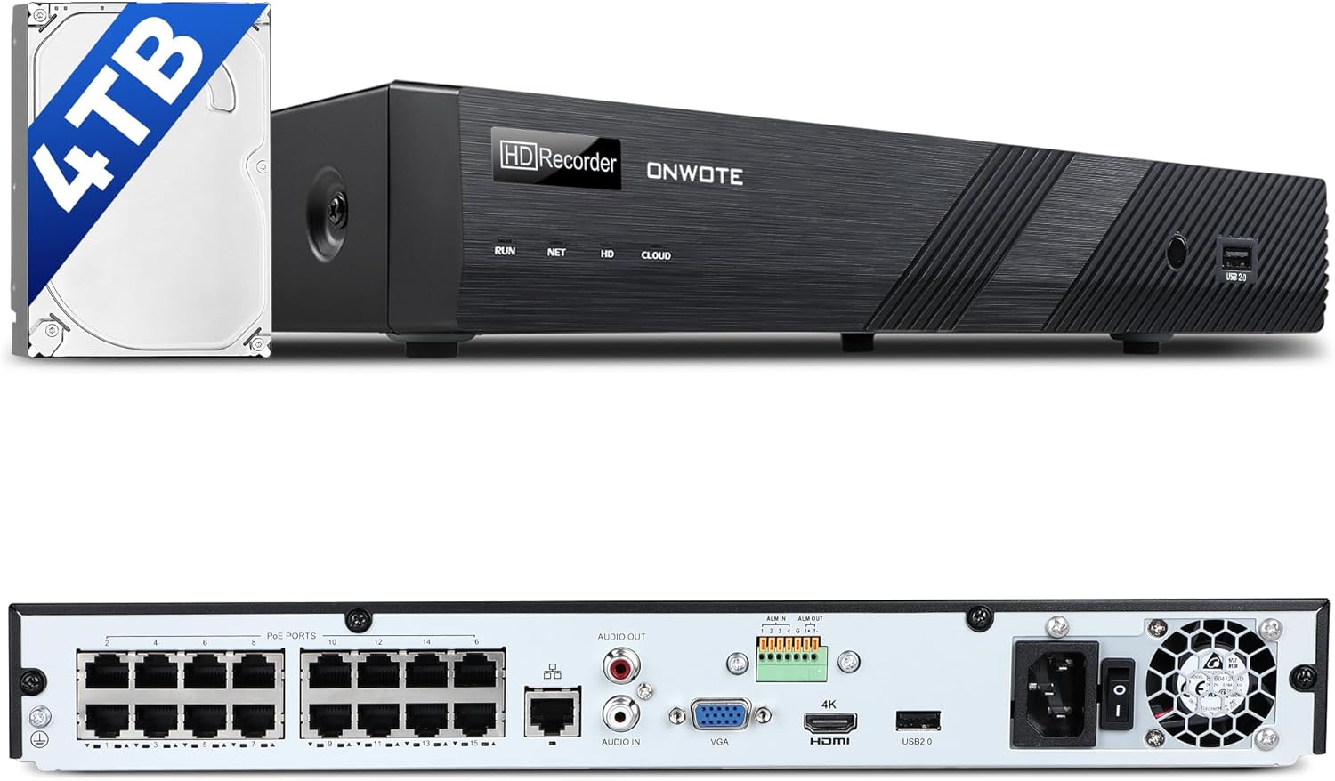16CH 6K 12MP PoE NVR